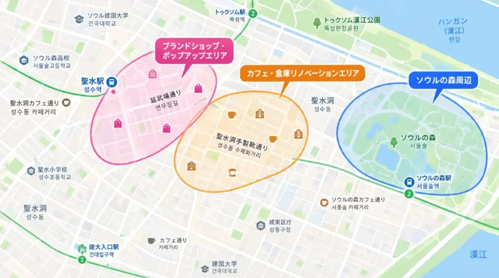 聖水のメイン通り周辺