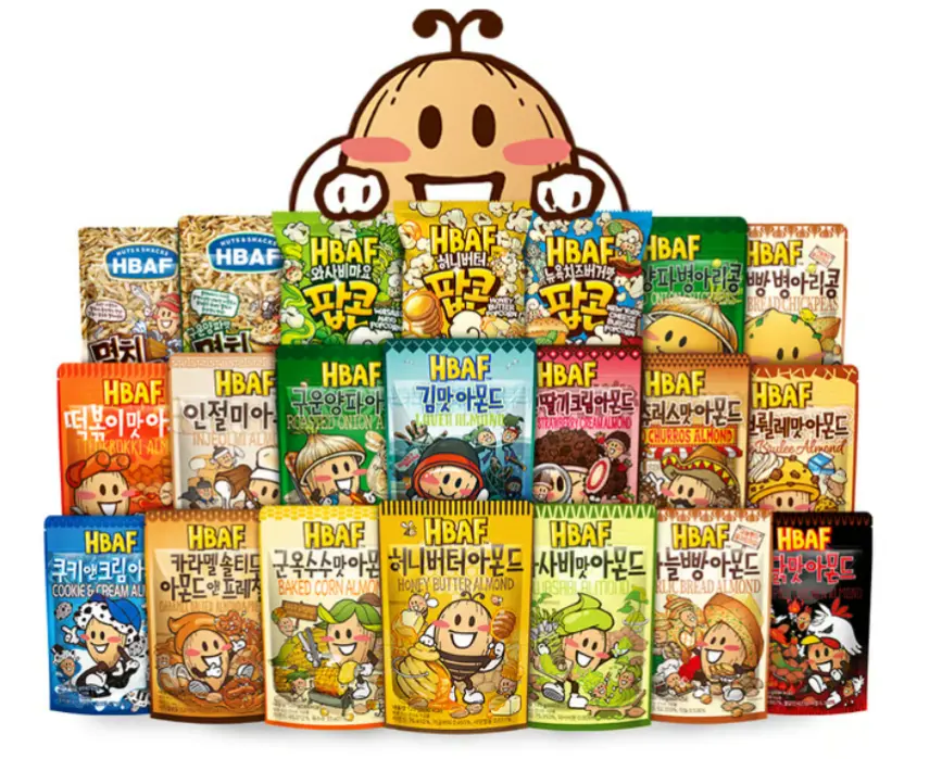 韓国スーパーのお土産は1000円_HBAF（ハルバフ）のシーズニングアーモンド